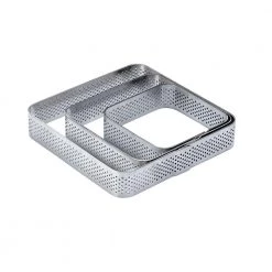 Pavoni SQUARE STAINLESS STEEL BAND ROUNDED CORNERS MONOPORTIONS, DIM: 6.5 X 6.5 X H 2CM Kitchenware