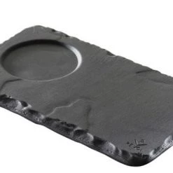 Revol Porcelain (640701)BASALT SLATE SAUCER WITH INTENT Crockery