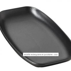 Revol Porcelain (647934)CLUB RECTANGULAR PLATE,CAST IRON STYLE,DIM:24X12.5X2.9CM