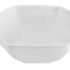 ROYALE PLAIN WHITE HEXAGONAL SALAD BOWL - 21 CM Tableware