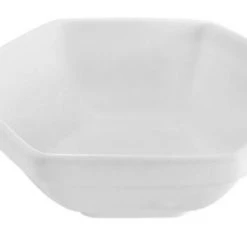 ROYALE PLAIN WHITE HEXAGONAL SALAD BOWL - 23 CM Tableware