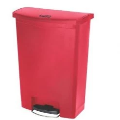 Rubbermaid Cleaning And Hygiene SLIM JIM 90 L RESIN STEP ON RED