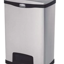 Rubbermaid Cleaning And Hygiene SLIM JIM 50 L FRONT STEP ON METAL STEP ON BLACK.