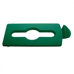 Rubbermaid MIXED RECYCLING LID FOR SLIM JIM RECYCLING STATION, GREEN COLOR. Cleaning And Hygiene