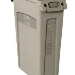 Cleaning And Hygiene Rubbermaid Vented Slim Jim Can 23 Gal - Beige