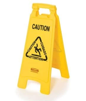 Rubbermaid Multilingual 2 Sided Caution Sign 26" - Yellow Cleaning And Hygiene 1 Rubbermaid Multilingual 2 Sided Caution Sign 26" - Yellow Cleaning And Hygiene