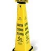 Rubbermaid Multilingual "Closed" Floor Sign 25" - Yellow