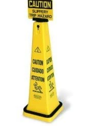 Rubbermaid Multilingual "Closed" Floor Sign 25" - Yellow