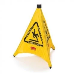 Rubbermaid "POP-UP SAFETY CONE,COLLAPSIBLE MULTI LINGUAL CAUTION IMPRINT"