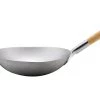 Thai Stainless STIR-FRY WOK 36 CM. (LONG HANDLE)