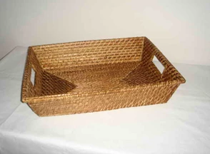SPH Basket "RECTANGULAR RATTAN TRAY, DIM: 45x33xH10CM." 1 SPH Basket "RECTANGULAR RATTAN TRAY, DIM: 45x33xH10CM."