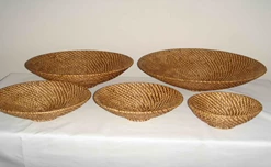 SPH Basket "ROUND RATTAN BASKE, DIM: 22xH7CM" Food Display