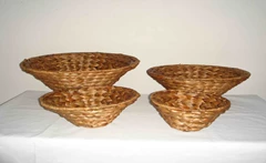 SPH Basket "ROUND WATER HYACINTH BASKET, DIM: 35xH12CM." Food Display