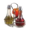 TABLECRAFT OIL & VINEGAR SET WITH CHROME RACK