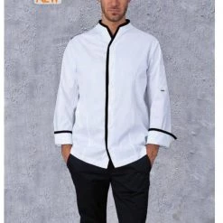 Siggi CHEF JACKET WHITE +BLACK Uniform