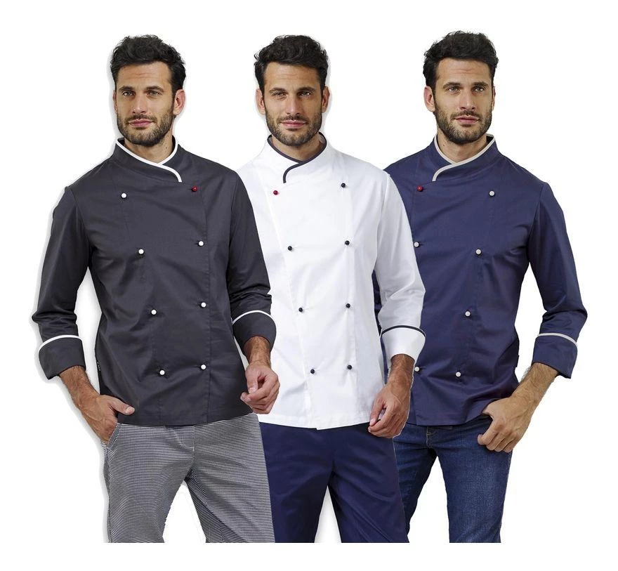 Siggi CHEF JACKET GREY 1 Siggi CHEF JACKET GREY