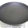 TAI Steel BLACK CHINESE PAN W/METAL HANDLE, SIZE: 30CM