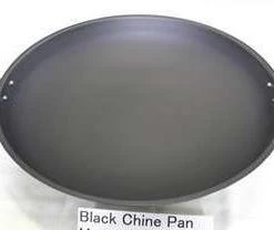 TAI Steel BLACK CHINESE PAN W/METAL HANDLE, SIZE: 30CM