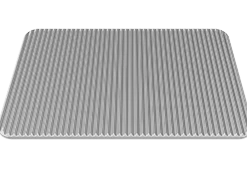 Unox GN1/1 RIBBED FLAT ALLUM.FAKIRO PLATE