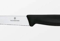 "VICTORINOX STEAK KNIFE, POINTED TIP; COLOR: BLACK" Kitchenware