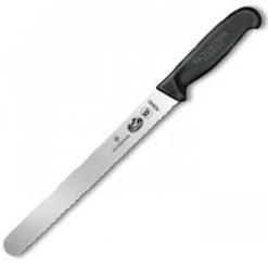 "VICTORINOX LARDING KNIFE, WAVY BLADE, FIBROX, 25 CM, BLACK H" Kitchenware