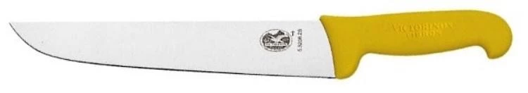 "VICTORINOX BUTCHER KNIFE, 26 CM, YELLOW FIBROX HANDLE" 1 "VICTORINOX BUTCHER KNIFE, 26 CM, YELLOW FIBROX HANDLE"