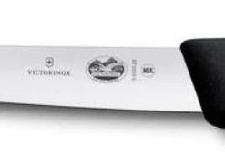 "VICTORINOX STICKING KNIFE , 22 CM, BLACK FIBROX ROUND HANDLE"