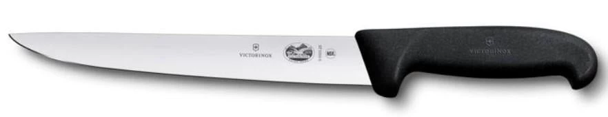 "VICTORINOX STICKING KNIFE , 22 CM, BLACK FIBROX ROUND HANDLE" 1 "VICTORINOX STICKING KNIFE , 22 CM, BLACK FIBROX ROUND HANDLE"