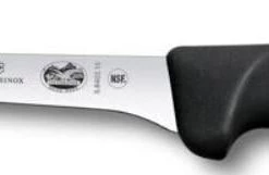 Victorinox BONNING KNIFE,REAR CURVED EDGE,NARROW BLADE,BLACK,FIBROX,DIM:15 CM