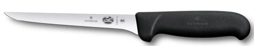 Victorinox BONNING KNIFE,REAR CURVED EDGE,NARROW BLADE,BLACK,FIBROX,DIM:15 CM 1 Victorinox BONNING KNIFE,REAR CURVED EDGE,NARROW BLADE,BLACK,FIBROX,DIM:15 CM