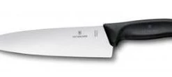 Victorinox SwissClassic CARVING KNIFE, EXTRA LARGE, 20CM. BLACK. BLISTER. Kitchenware