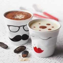 Revol Porcelain Tableware REVOL FROISSES EXPRESSO TUMBLER 8 CL - WHITE MONSIEUR