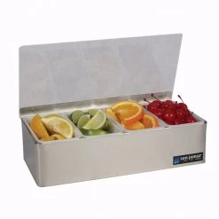 SAN JAMAR NON-CHILLED GARNISH TRAYS 4 COMPARTMENTS Kitchenware