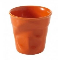 Revol Porcelain REVOL CAPPUCCINO CRUMPLED TUMBLER CLEMENTINE - 18 CL Tableware