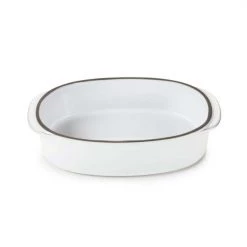 Revol Porcelain REVOL CARACTERE RECTANGULAR OBLONG DISH "WHITE CUMULUS" - 19X13 CM