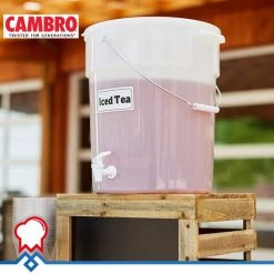 CAMBRO BEVERAGE DISPENSER, 6-GALLON COLOR: WHITE" Tableware