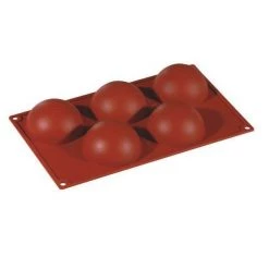 Kitchenware PAVONI MULTI-PORTION 5 CAVITIES HALF-SPHERE SILICON MOULD