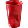 Revol Porcelain Tableware REVOL CRUMPLE WATER GOBLET, PEPPER RED