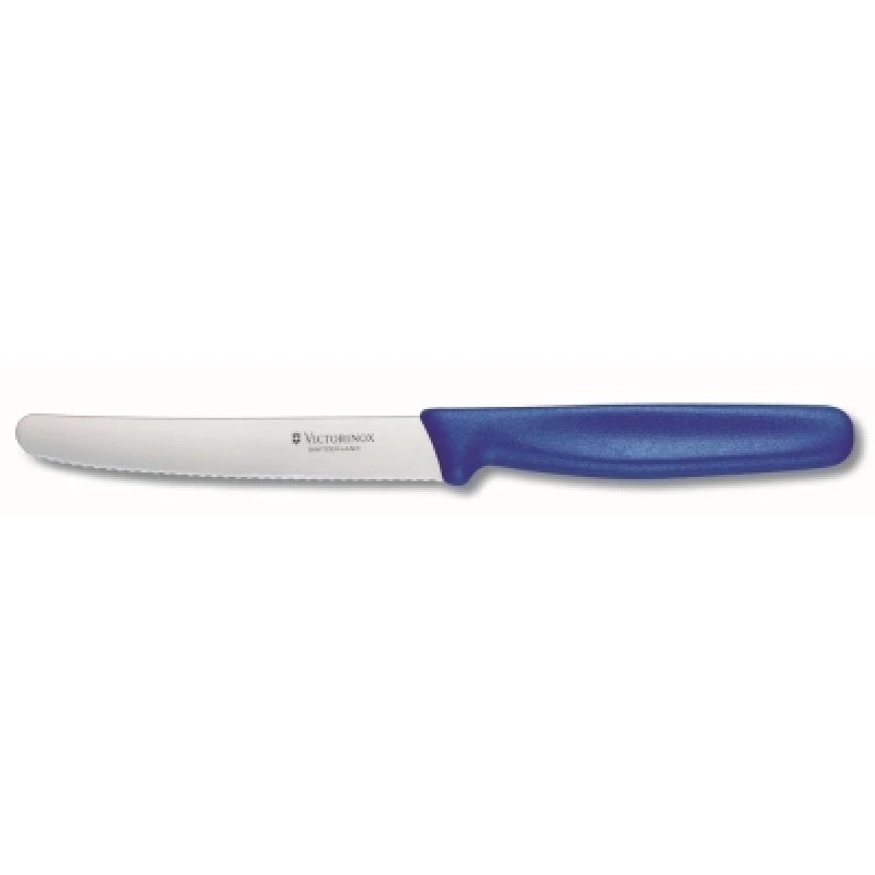 VICTORINOX TOMATO KNIFE SWISS CLASSIC WAVY BLUE - 11 CM 1 VICTORINOX TOMATO KNIFE SWISS CLASSIC WAVY BLUE - 11 CM