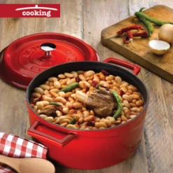 Lava Metal Kitchenware LAVA ROUND CASSEROLE - RED