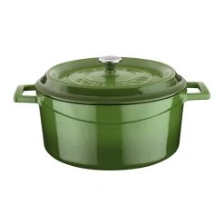 Lava Metal Kitchenware LAVA ROUND CASSEROLE GREEN