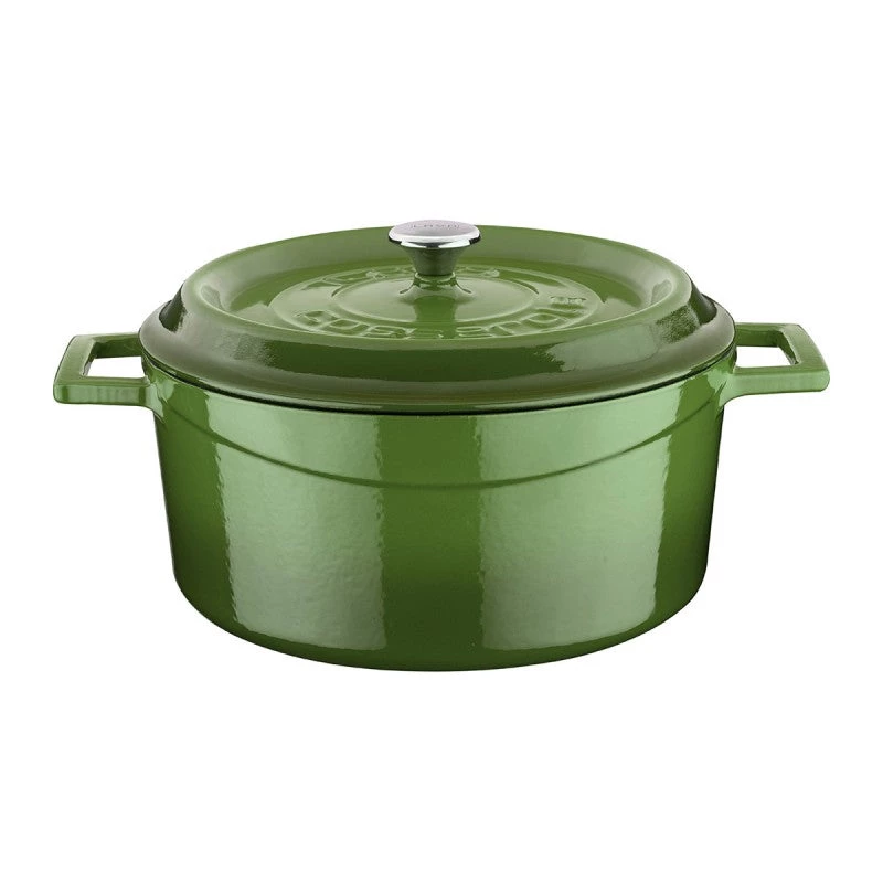 Lava Metal Kitchenware LAVA ROUND CASSEROLE GREEN 2 Lava Metal Kitchenware LAVA ROUND CASSEROLE GREEN