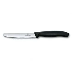 Kitchenware VICTORINOX TOMATO KNIFE SWISS CLASSIC WAVY BLACK - 11 CM
