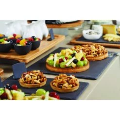 Revol Porcelain Crockery REVOL BASALT RECTANGULAR TRAY MATT SLATE STYLE