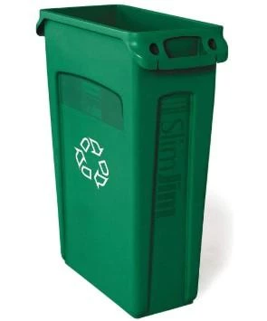 Rubbermaid Slim Jim Recycling Can 23 Gal - Green 1 Rubbermaid Slim Jim Recycling Can 23 Gal - Green