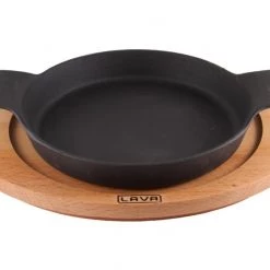 Lava Metal LAVA ROUND DISH AND WOODEN PLATTER - š?18 CM