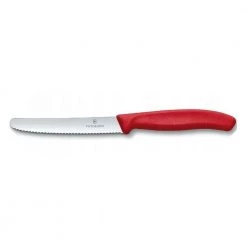 Kitchenware VICTORINOX TOMATO KNIFE SWISS CLASSIC WAVY RED - 11 CM