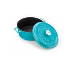 Lava Metal LAVA ROUND CASSEROLE - TURQUOISE